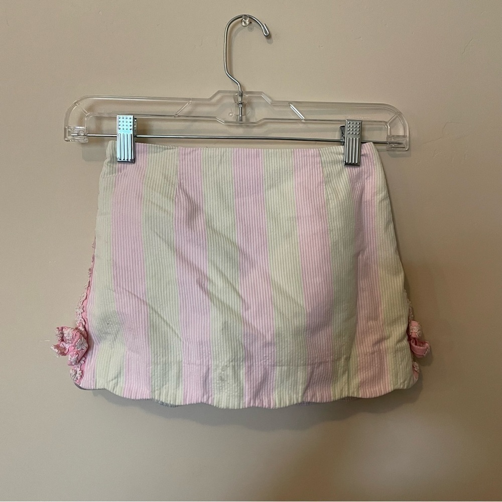 Lilly Pulitzer Pink and Green Stripe Skort